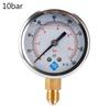 16 Styles Dual Scale Liquid Filled Pressure Gauge with Brass Internals 1/4" BSPT Bottom Mount Pressure Gauge Durable
