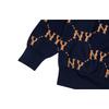 New MLB Old Flower Sweaters Unisex Navy Blue 3AKPM0226-50NYS
