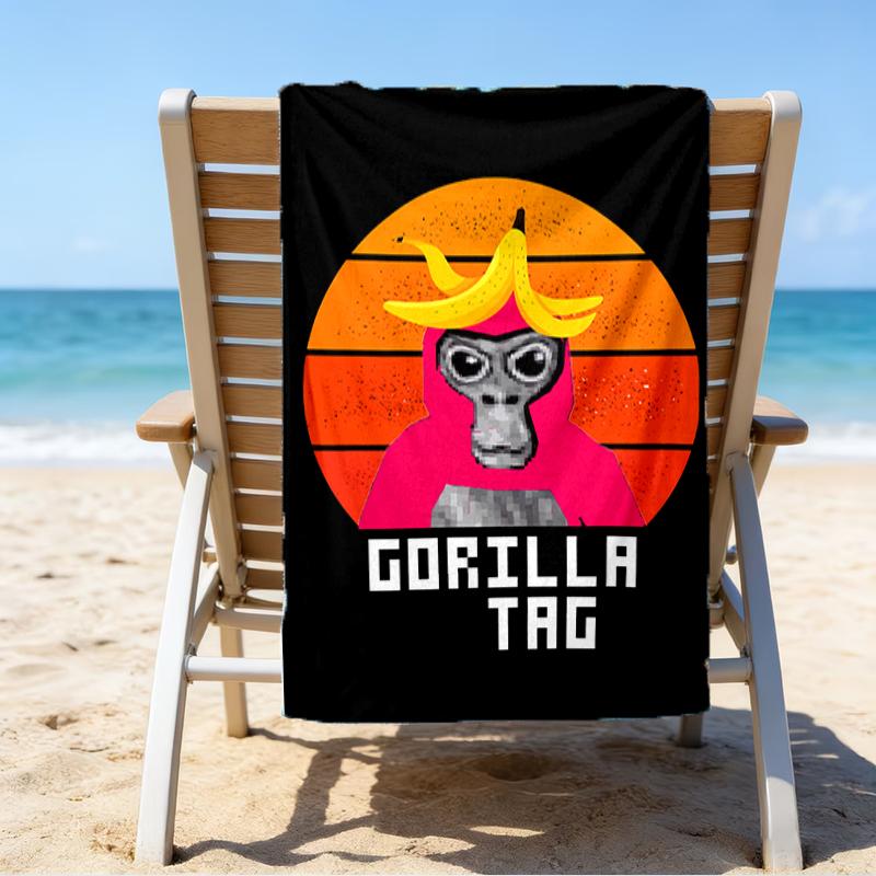 Proof Beach Towel with a Gorilla Tag1 Pattern - Soft,absorbent,quick-drying,machine Washable - Perfect for Swimming,camping,bathing