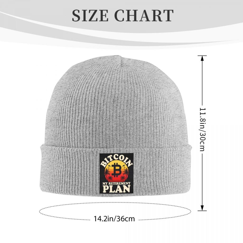 Bitcoin BTC Crypto Currency Warm Knitted Cap Winter Knit Bonnet Hat Skullies Beanies Hip Hop Caps for Unisex