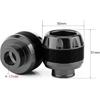 1 Pair Front Fork Frame Sliders Wheel Crash Protector, Keenso Carbon Fiber Front Fork Frame Sliders Crash (Black)