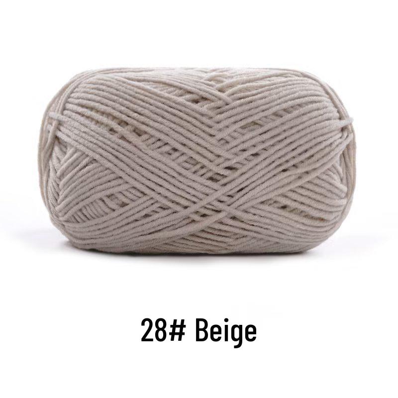 Suhe Meng Xiaoxiao 4-Ply Combed Cotton Milk Yarn for DIY Knitting: Blanket, Hat, Scarf Projects