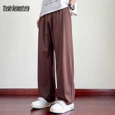 Mark Hua Fei Men's Ice Silk Straight-Leg Casual Pants