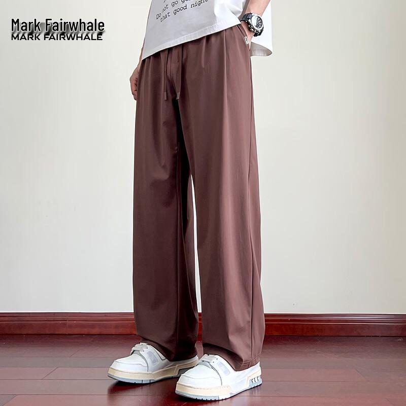 Mark Hua Fei Men s Ice Silk Straight-Leg Casual Pants L
