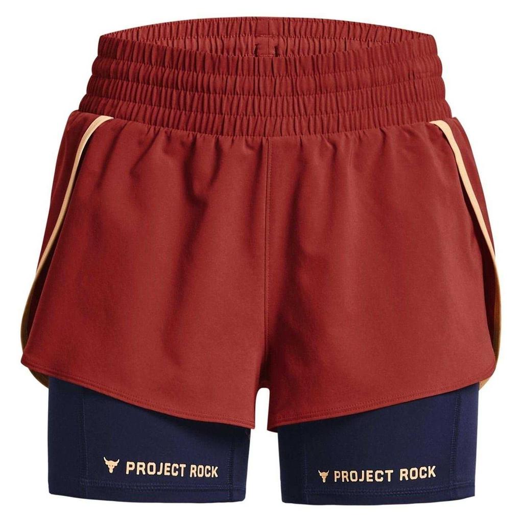 Under Armour Pantaloni scurți stratificați Project Rock pentru femei/doamne