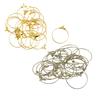 40Pcs Round Beading Hoop Earring Hook Connectors DIY Findings Silver+Golden