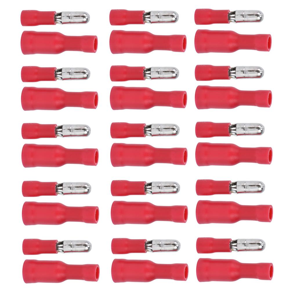 50 Pairs Insulated Wire Terminals Male Female Quick Crimp Butt Connectors for 22‑16 AWG