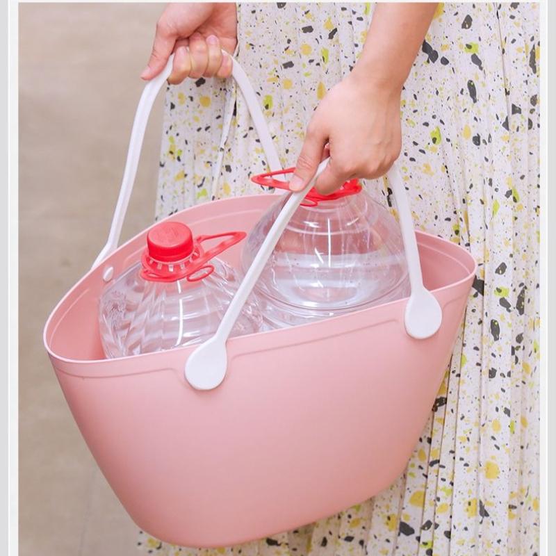 Multi-Size Picnic Basket Handheld Grocery Shopping Basket Household Storage Bin for Laundry Snack Vegetable Organizer