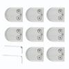 8pcs Stainless Steel Glass Clamps for 6-8mm/8-10mm/10-12mm Thickness Glass Support Brackets Clips with Hex Screwdriver