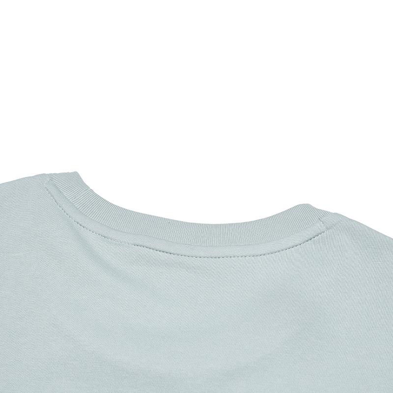 Fila White Soft Master Fashion Versatile Simple Round Neck Breathable Comfortable T-Shirt Men Tops Cloud-Gray-Green F11M513104FTQ