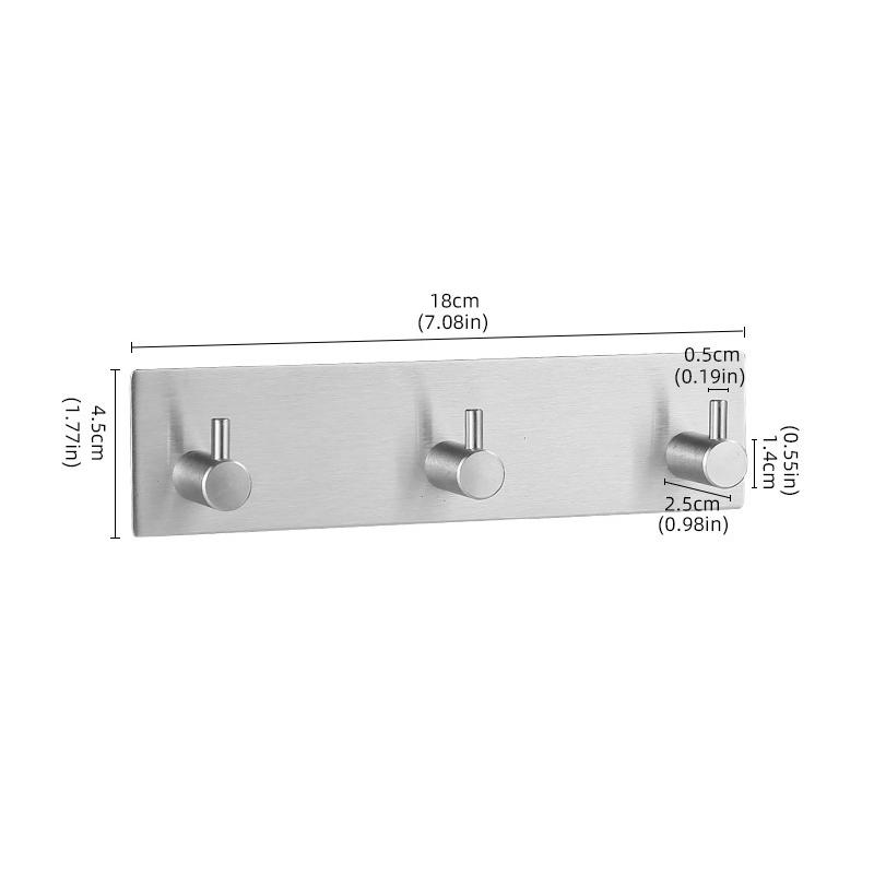 Stainless Steel Self Adhesive Hooks Sticky Wall Door Hook Robe Tea Towel Rustproof Towel Rack, Clothes Coat Hanger