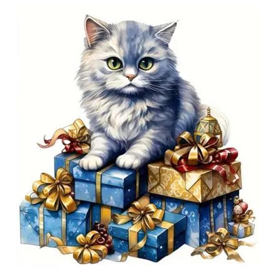 Cat Pendant Christmas Tree Ornament with Lanyard Easy To Hang Lightweight Car Acrylic Hanging
