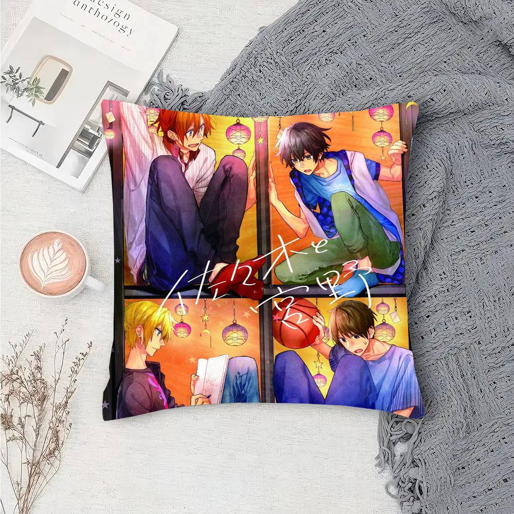 Sasaki And M-Miyano Anime Pillow Case Sofa Cushion Cover Room Home Decoration
