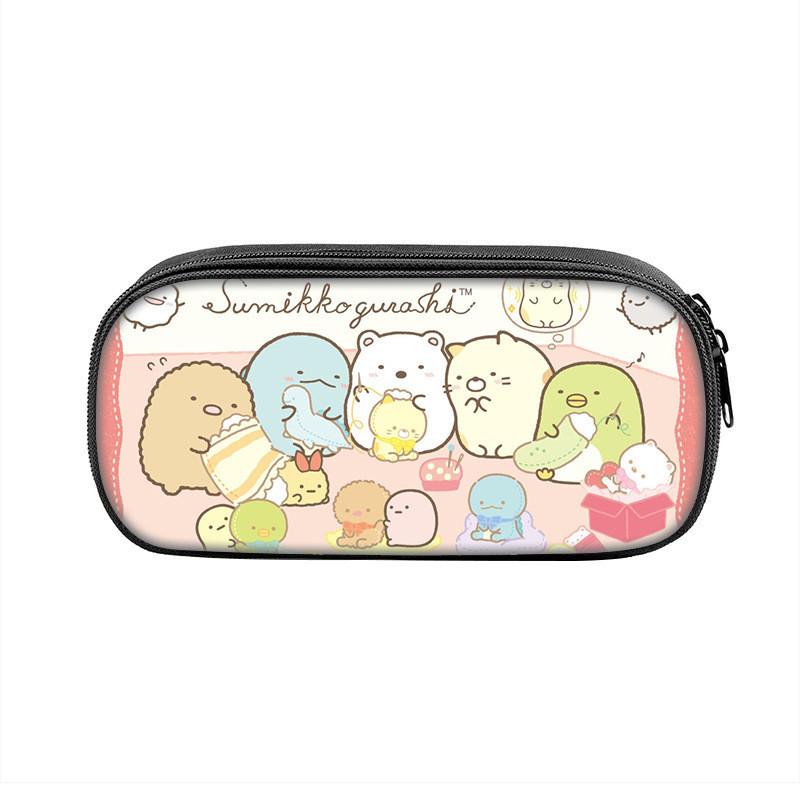 Sumikkogurashi Character Pencil Case With Large Capacity Nylon Storage Bag For Students