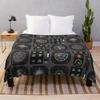 Pilot Flight Instruments Throw Blanket Luxury Decoratives Blankets