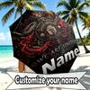 Custom Name Personalized Manchester United Print Umbrella, Auto Open Close, 8‑Rib Sturdy Frame, Commute Camping Hiking Use, Birthday Gift