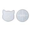 Silicone Resin Car Coaster Moulds Cats Bone Shape Tray Epoxy Casting Mould Unique Coaster Molds Cats Bone Shape Mold