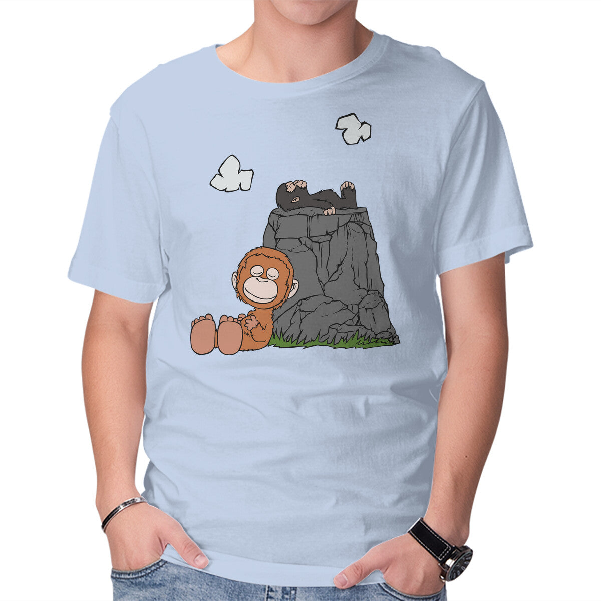 Unisex Crew Neck T-Shirt Sleeping Punch Kun Graphic Short Sleeve Casual Tee XXXL