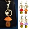 Cartoon Mushroom Keychain Car Key Holder Fashionable Keyring Pendant Bag Decoration for Stylish Women and Students
