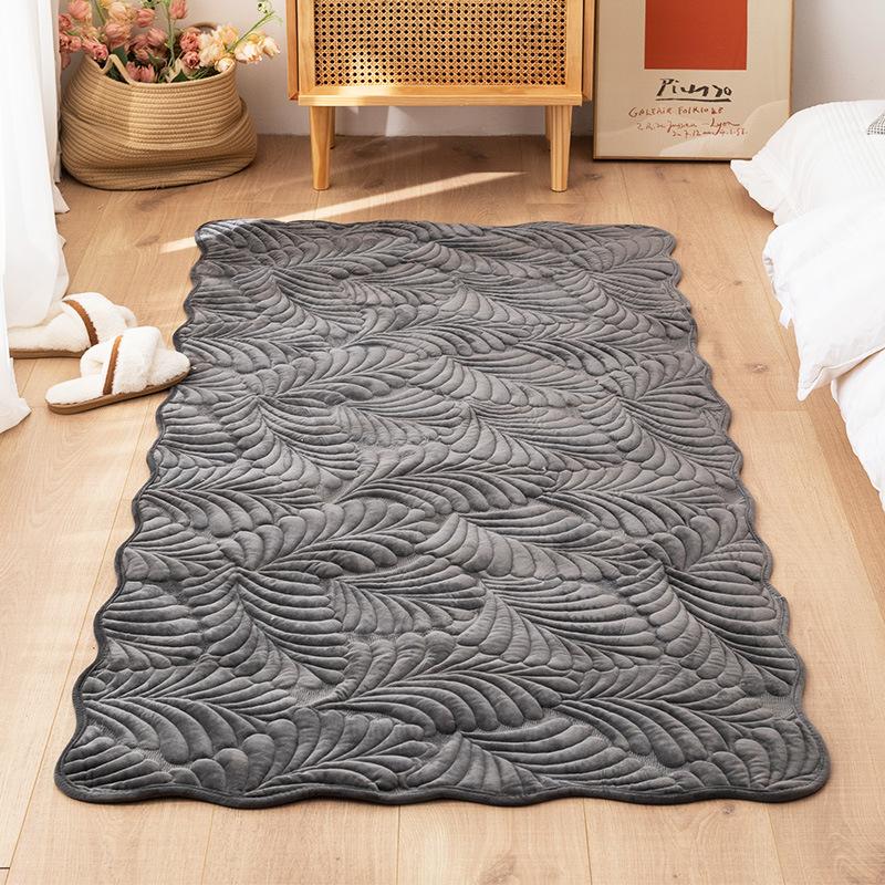 Simple Flannel Winter Thickened Bedroom Mattress Tatami Plush Floor Mat Coffee Table Mat Machine Washable
