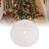 Christmas Tree Skirt Base Stand Cover Holiday Decoration Gold Color Piece Bead