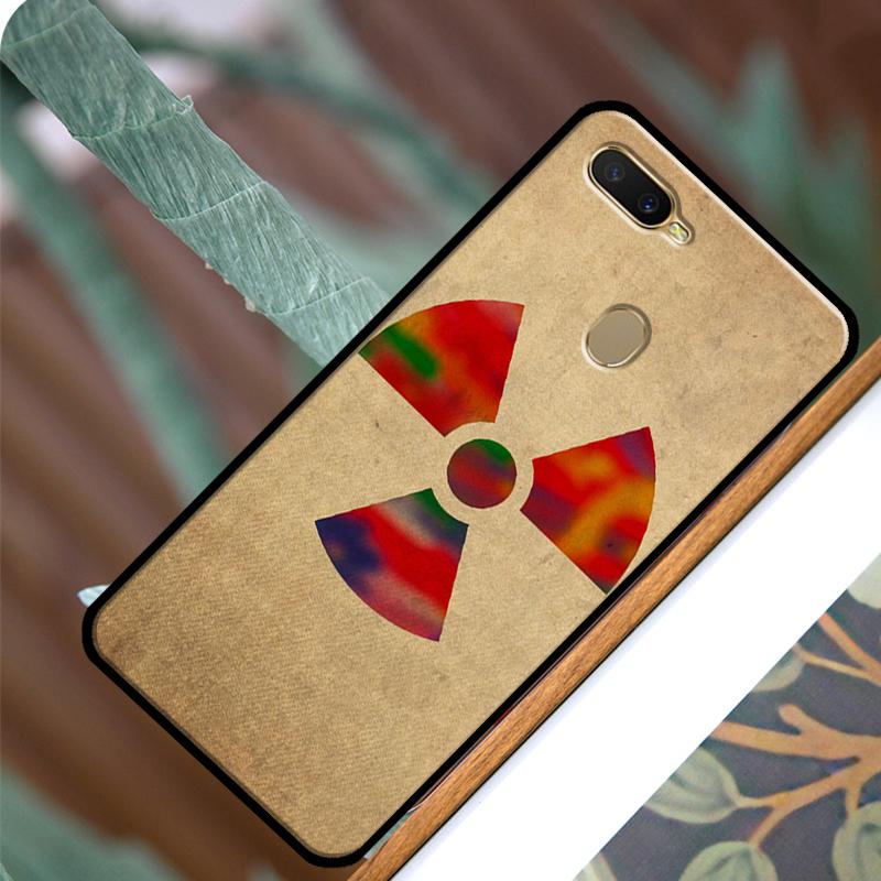 Funda con Señal de Advertencia de Radiación Nuclear Para OPPO A52 A72 A54 A74 A94 A1K A15 A83 A91 A5 A9 A31 A53 A53S A3S A5S