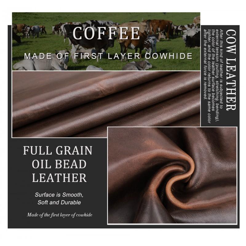 Retro Top Layer Cowhide Fashionable Large Screen Mobile Waist Bag Multifunctional Genuine Leather Men's Shoulder Crossbody