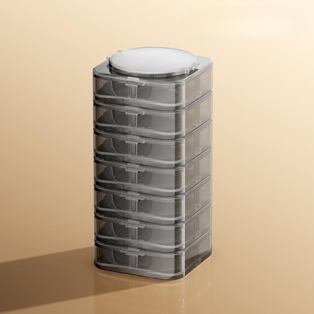 

New Hot Weekly Premuim Portable 4times A Day 28 Grids Pill Organizer Storage Case Box for Medicine Vitamin FishOils Supplements сірий