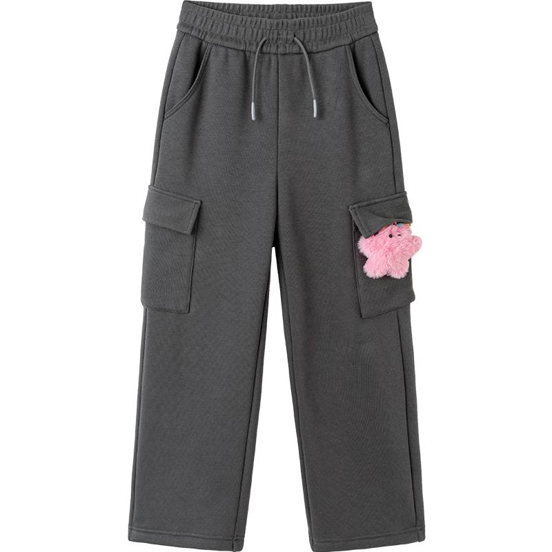 

Balabala Girls Naipupu Cartoon Fleece-lined Cargo Pants 150