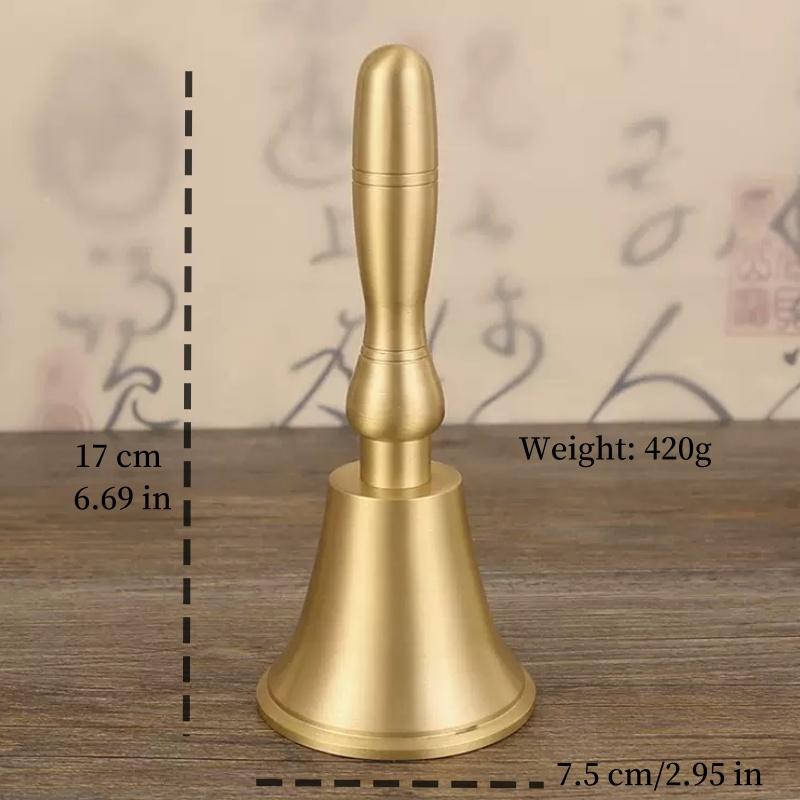 Reine Kupfer-Handglocke mit Griff Kinder-Musikinstrument Klingel Größe - Musikinstrument