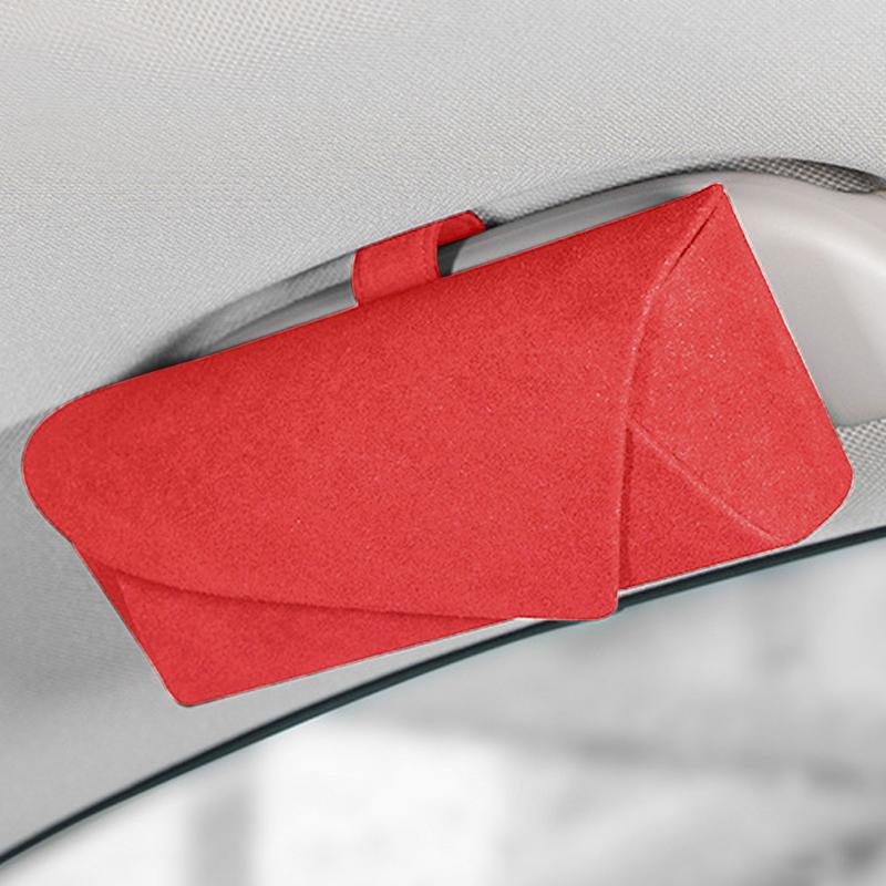 Sunglass Holder For Car Visor Magnetic Car Glasses Holder Multifunctional Ticket Card Clip Sunglass Car Visor Eyeglasses Box
