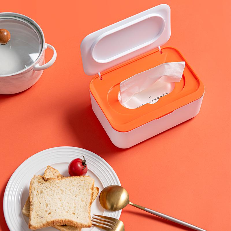 Sealed Dustproof Desktop Storage & Wet Wipe Box with Lid