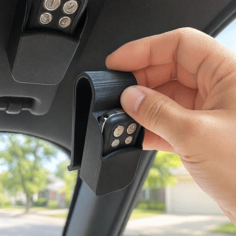 Anti-lost Garage Door Remote Holder Clip On Visor Organizer Car Sun Visor Garage  Car Interior