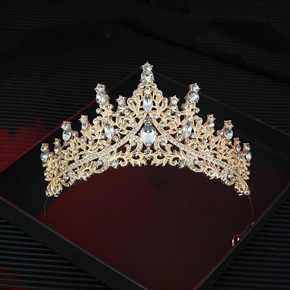 Сверкающая Барочная Хрустальная Корона Великолепная Роскошная Хрустальная Диадема Великолепные Аксессуары белый