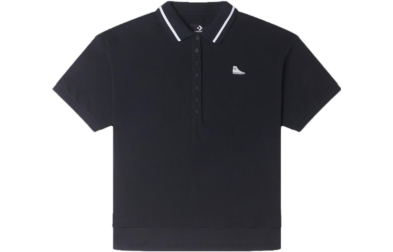 Converse Polo Shirt Women s Black 10024961001 M