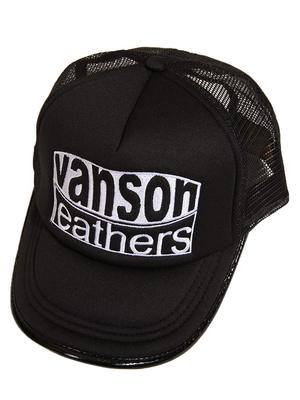 VANSON Vanson Cap with Logo Embroidery, Piping, and Piping Tape, Mesh Cap, Reprint, Johnny's Design, LB-199-02010