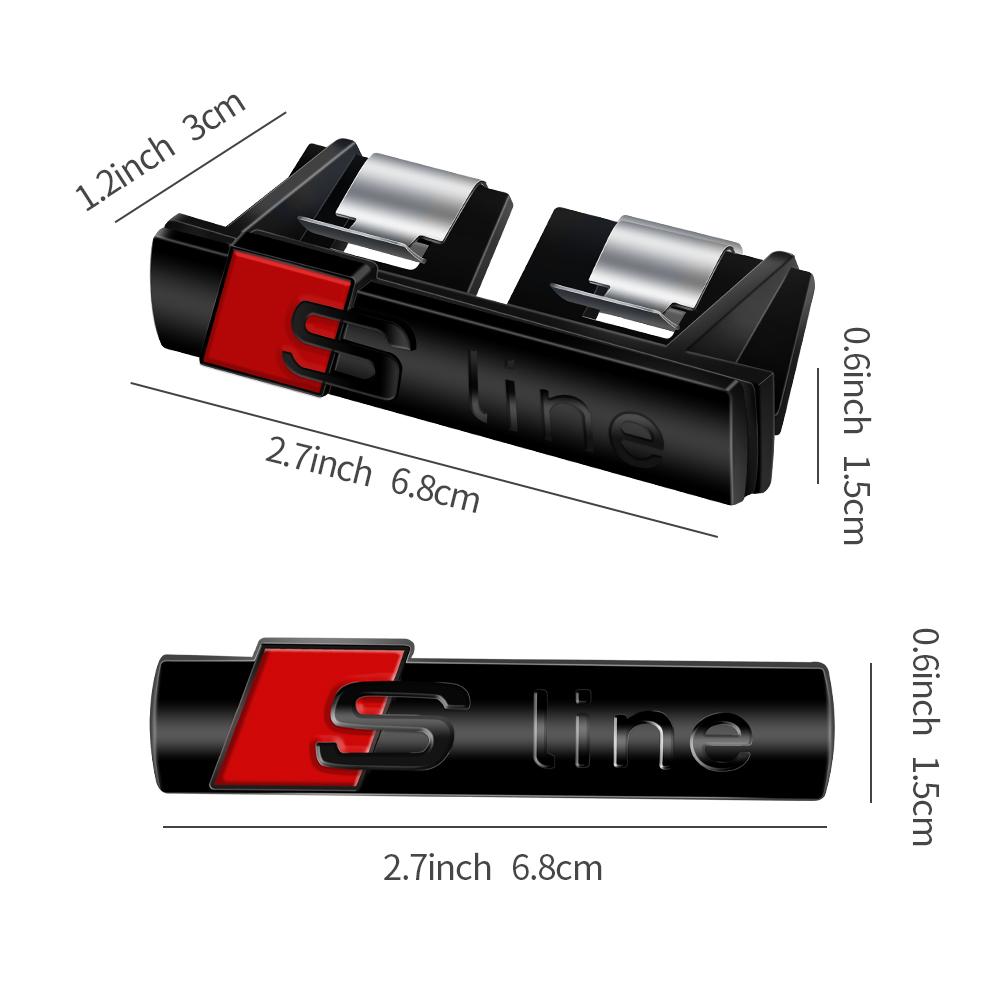 Auto Front Grille Emblem S Line Badge Car Body Decoration Sticker for hot SLine C7 Q5 B9 B7 C6 A1 Q7 Q3 A3 A4 B8 8P 8V B6 A5 A6