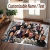 Custom Name Crystal Velvet Rug,Kontra K Comfortable Anti Slip Floor Mat For Room Decoration