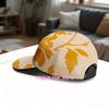 Men'S & Women'S Vintage Yellow Rose-Printed Baseball Cap With Full-Body Flower Pattern, Adjustable Unisex Sun Hat For Spring Sum