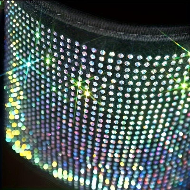 Sparkling Bling Rhinestones Car Trash Can Durable & Convenient Hanging Storage Bag for Seat Back Multifunctional Space-Saving Car Interior Accessory