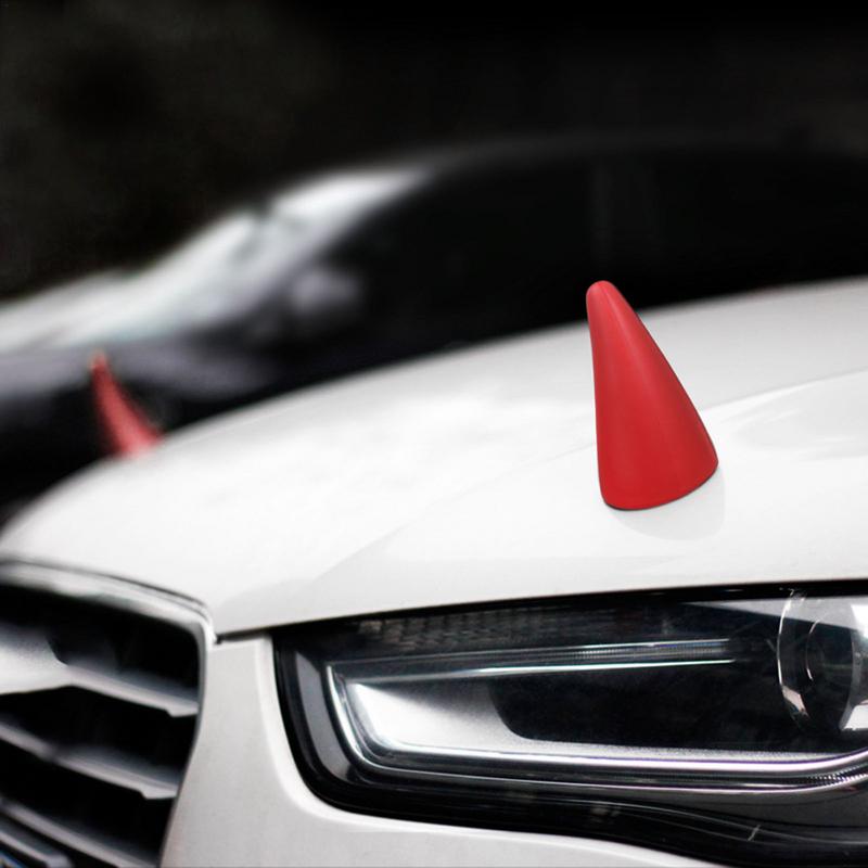 Devil Horn Car Roof Decoration 3D Stereo Bumper Hood Stickers Car Helmet Sticker Decal Waterproof Styling Bull Horn Search Tool
