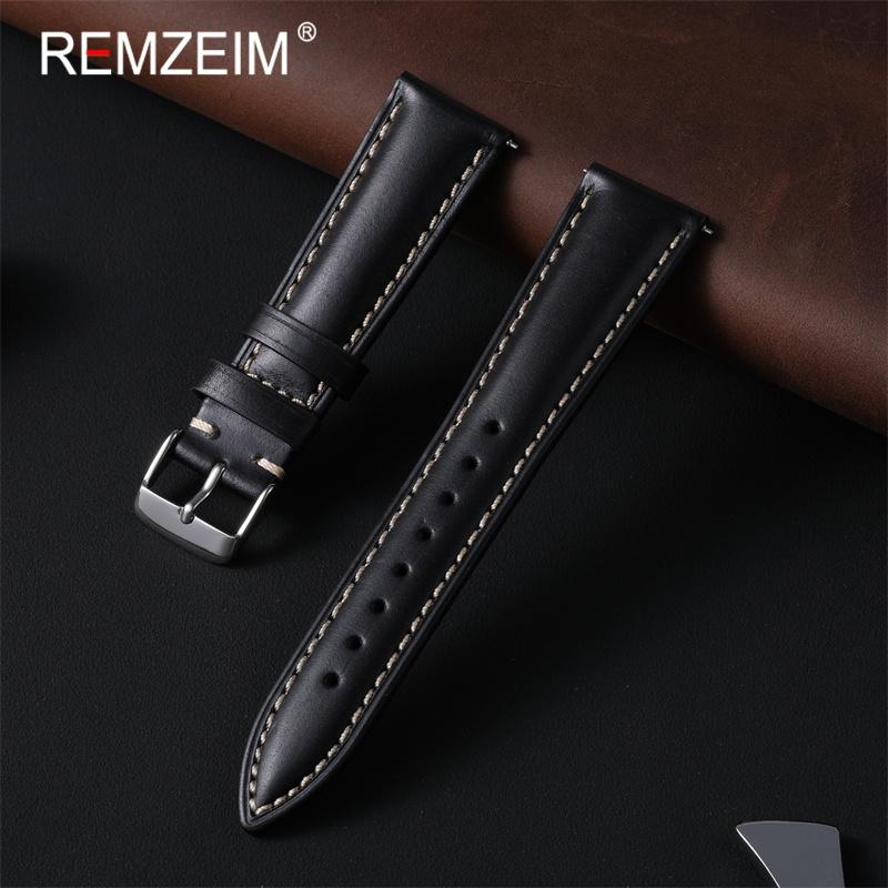 Quick Release Leather Watch Strap 18mm 19mm 20mm 21mm 22mm Universal Replacement Bracelet for Men Women Watchband Belt