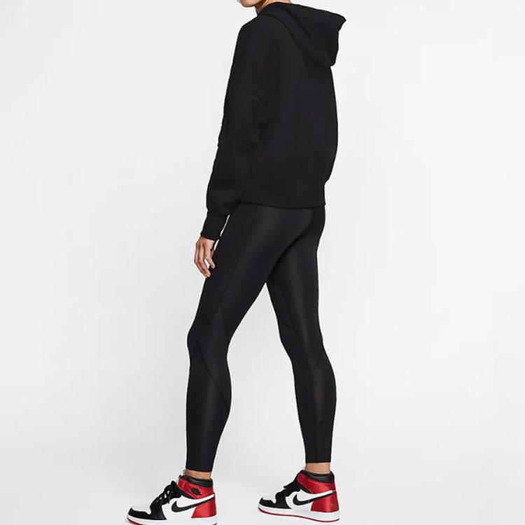 Jordan Wings Logo Drawstring Hoodie Sweatshirt Asian Version Women Tops Black CQ6672-010