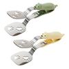 2Pcs 2-in-1 Stainless Steel Fish Spatula Tongs Non-Slip Double Layer Flipper Tongs for Steak Pancakes Heat-Resistant Kitchen Cooking Tool