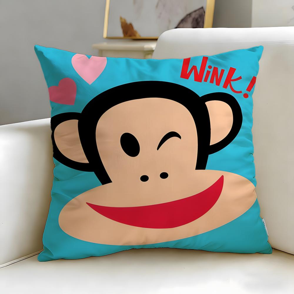 classic brand Paul Frank Cushion Cover Soft  EasyWash Pillow Case  Versatile for Couch Bed Travel and Office