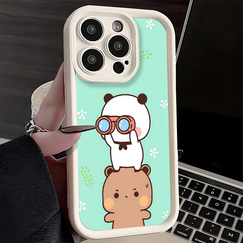 Phone Case for iPhone 17 Air 16E 15 16 Pro Max Bubu Dudu Cartoon Cute Cover 14 Plus 13 12 Mini Soft Shell Silicone Fundas