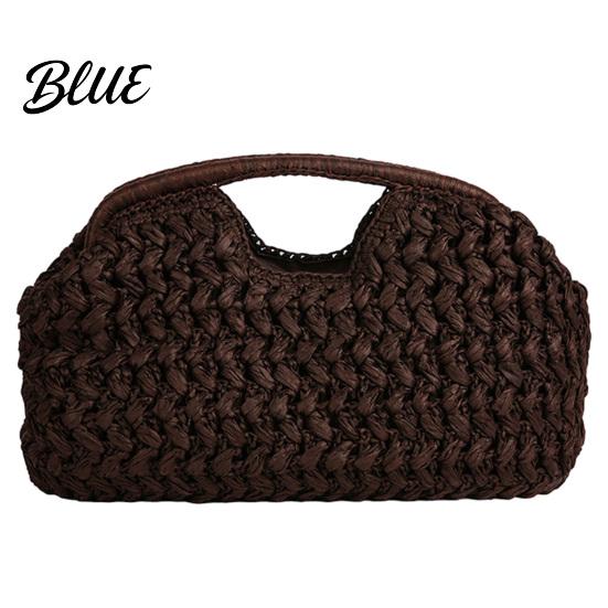 Bolso de Mano de Paja Natural Bolso Grande Tejido para Mujer