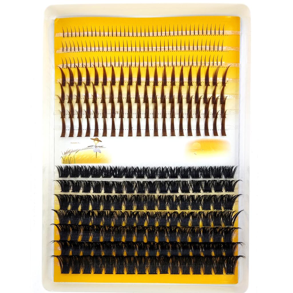Xiaomi Faux cils en grappe 3D 60D-120D, épais et pointus, en vison, avec cils inférieurs, pour un look manga, yeux de poupée, cils naturels, cosplay