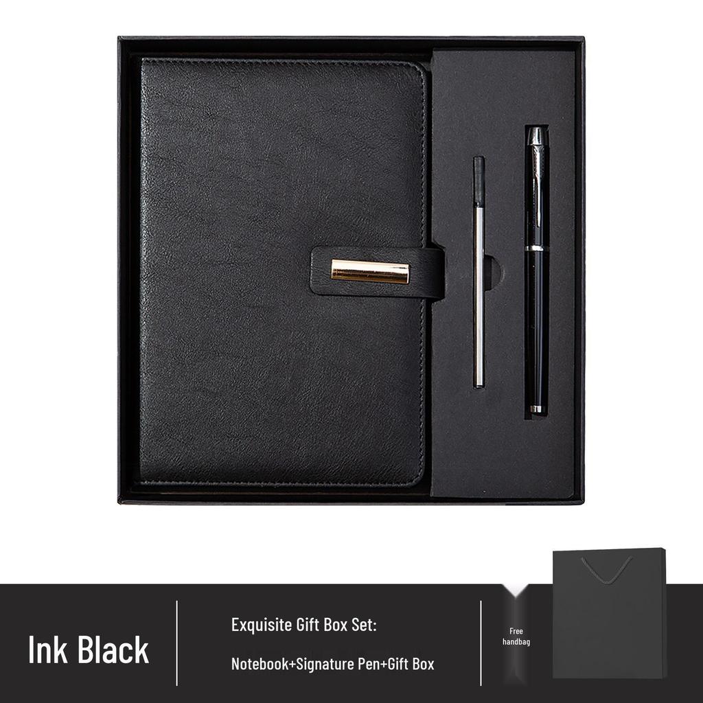 Luxury Business Notebook & Thermos Cup Set - Customizable Logo for Office Souvenirs
