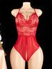For Woman Nightdress See Through Deep V Sexy Underwear Women One-piece Exotic Costumes Hollow Crotchless Backless Bodysuit